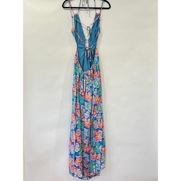 For Love & Lemons Yasmin Open-Back Floral Maxi Dress Size M - Picture 8 of 10